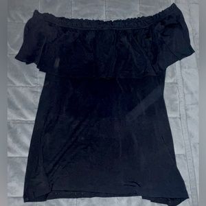 Black Off-the-Shoulder Blouse